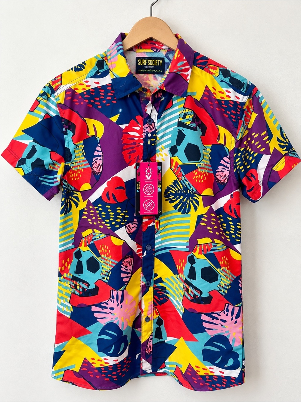 Surf Society Unisex Performance Shirt – Size Small – NWT – Multicolor